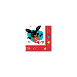 Confezione da 16 tovaglioli in carta 2 veli con i personaggi di Bing (Bing, Sula, Flop e Pando), ideale per feste a tema Bing, compleanni, party e allestimenti. Certificati FSC.
