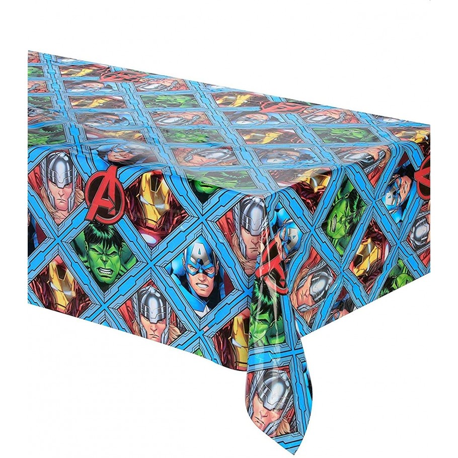 TOVAGLIA AVENGERS 120x180cm Per festa a tema Avengers, capitan America , Hulk, Thor, Iron Man.Sfiziosità Party Crispiano vendita tovaglie e addobbi festa a tema Avengers sfiziositaparty.it