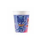 Bicchieri PJ Masks per festa in carta. Con Connor, Amaya e Greg i famosi Gattoboy, Gufetta e Geco.