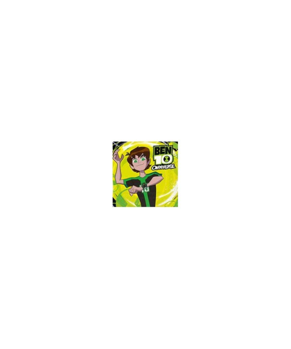 Confezione da 20 tovaglioli in carta biodegradabile con immagini di Ben 10 e Omnitrix.