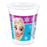 Bicchieri Frozen con Anna, Elsa ed OLAF.Composto da 8 Bicchieri da 200ml in plastica