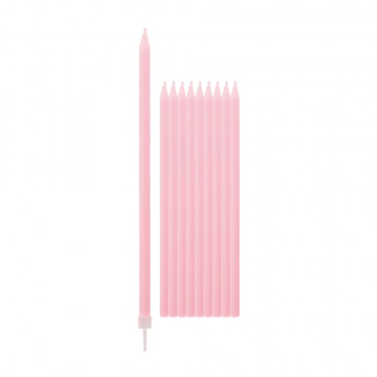 Candeline rosa 15.5cm Candeline rosa 15.5cm in confezione da 10pz per il vostro Trendy Party.