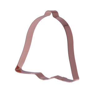 tagliabiscotti a forma di campana in acciaio ramato, dal design esclusivo