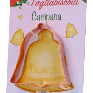 Pratico tagliabiscotti tagliapasta a forma di campana realizzato in acciaio ramato, dal design esclusivo.