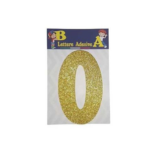 LETTERE ADESIVE ORO LETTERA O 12cm.