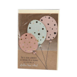 Bellissimo Biglietto per compleanno con palloncini linea Kraft cartomania greetings.