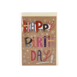 Biglietto per compleanno Happy Birthday linea Kraft cartomania greetings.