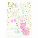 Bellissimo Biglietto Anniversario 25 anni nozze d'argento .