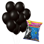 PALLONCINI PASTELLO NERO 10" 26CM 100pz