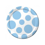 PIATTI A POIS CELESTE PASTELLO 18CM