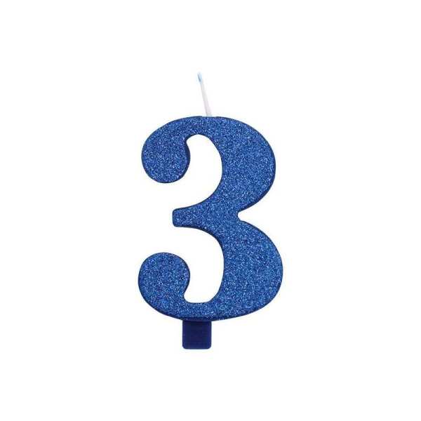 CANDELINA GLITTERATA N.3 sfiziositaparty.it BLU 9.5cm CANDELINA GLITTERATA N.3 BLU 9.5cm Aggiungi un tocco di magia alla tua torta di compleanno Sfiziosità Party Crispiano vendita candeline glitterate sfiziositaparty.it
