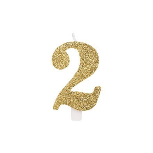 CANDELINA GLITTERATA N.2 oro Gold