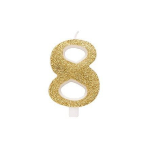 CANDELINA GLITTERATA N.8 oro Gold
