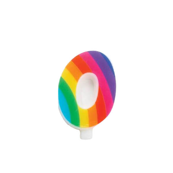 CANDELINA SCINTILLANTE N.0 ARCOBALENO 9.5cm