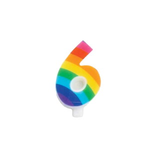 CANDELINA SCINTILLANTE N.6 ARCOBALENO 9.5cm
