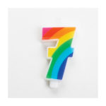 CANDELINA SCINTILLANTE N.7 ARCOBALENO 9.5cm