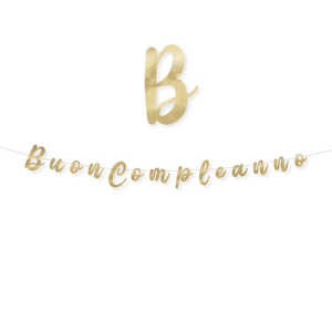 FESTONE BUON COMPLEANNO ORO METAL