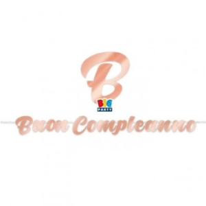 FESTONE MAXI BUON COMPLEANNO ROSE GOLD METAL