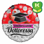 PALLONCINO CONGRATULAZIONI DOTTORESSA 18"