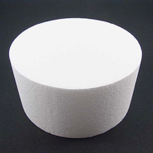 Base di polistirolo tonda con dimensioni 20x10cm
