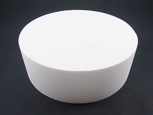Base di polistirolo tonda con dimensioni 30x10cm