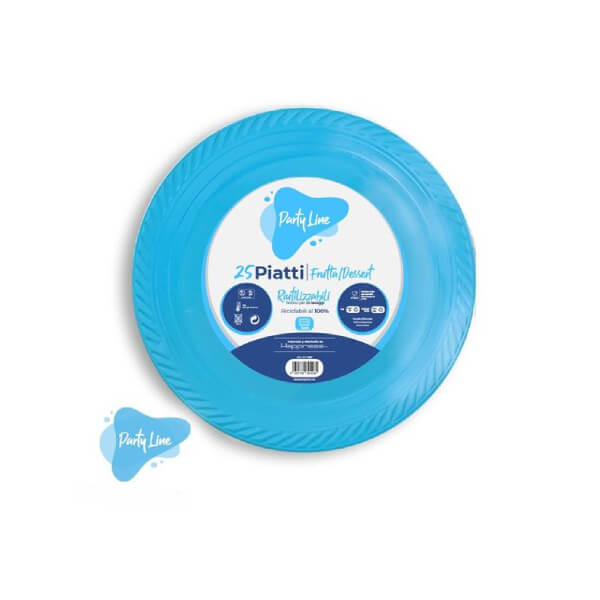 PIATTI CELESTI 17cm PARTY LINE 20pz