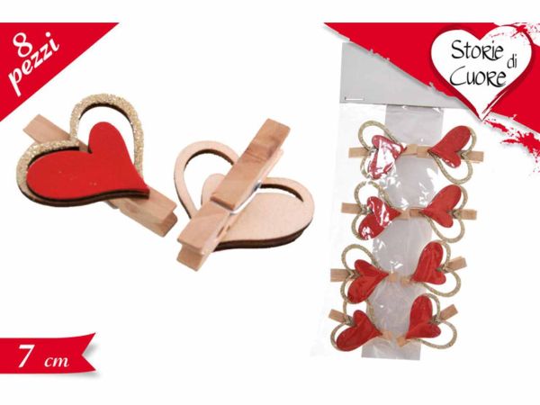 MOLLETTE CON CUORE 8pz Misura 7cm