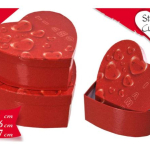 SCATOLE CUORE 3pz Spesso utilizzati per contenere romantici e importanti regali