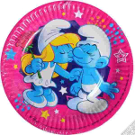 Piatti Puffetta per festa  18cm 8pz in carta Sfiziosità Party Crispiano