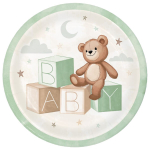 PIATTI TEDDY BEAR 8PZ Sfiziosità Party Crispiano vendita PIATTI orsetto teddy bear sfiziositaparty.it