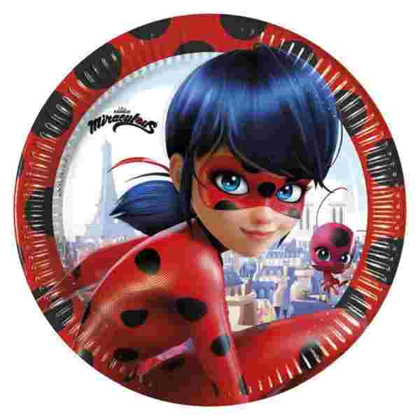 PIATTI LADYBUG MIRACULOUS 19.5cm Sfiziosità Party Crispiano vendita piatti ladybug miraculous festa a tema sfiziositaparty.it