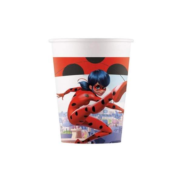 BICCHIERI MIRACULOUS 200ml 8pz Sfiziosità Party Crispiano vendita bicchieri miraculous festa a tema sfiziositaparty.it