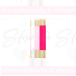 Candeline Stelo Fucsia Oro Sfiziosità Party Crispiano vendita candeline stelo per festa di compleanno sfiziositaparty.it