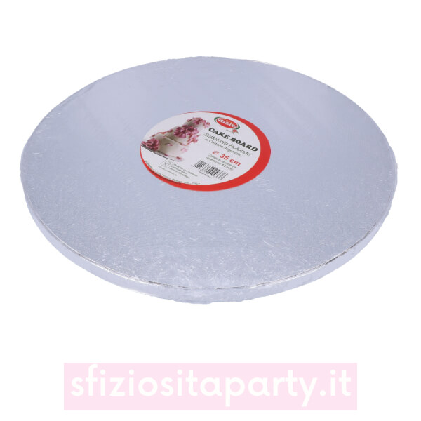 Cake Board Argentato Rotondo 35cm. Sfiziosità Party Crispiano vendita cake board e argento sfiziositaparty.it