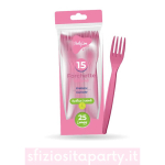 Forchette Rosa Riutilizzabili Sfiziosità Party Crispiano vendita Posate Rosa sfiziositaparty.it