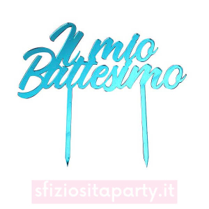 Cake Topper Battesimo Celeste Sfiziosità Party Crispiano vendita cake topper Battesimo sfiziositaparty.it