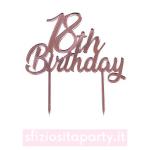 Cake Topper 18th Birthday Sfiziosità Party Crispiano vendita cake topper 18esimo compleanno sfiziositaparty.it