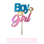 Cake Topper Boy or Girl Sfiziosità Party Crispiano vendita cake topper BABY SHOWER sfiziositaparty.it