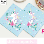 Tovaglioli Unicorno 20pz Sfiziosità Party Crispiano vendita Tovaglioli festa a tema Unicorno sfiziositaparty.it