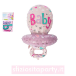 Palloncino Nascita Ciuccio Rosa. Sfiziosità Party Crispiano vendita palloncini nascita sfiziositaparty.it