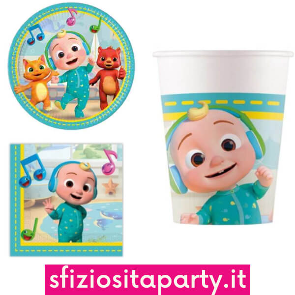 Kit Festa Tema COCOMELON Sfiziosità Party Crispiano vendita kit festa a tema Cocomelon sfiziositaparty.it