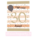 Biglietto Augurale OGGI COMPI 30 ANNI Sfiziosità Party Crispiano vendita biglietti auguri 30 anni sfiziositaparty.it