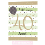Biglietto Augurale OGGI COMPI 40 ANNI Sfiziosità Party Crispiano vendita biglietti auguri 40 anni sfiziositaparty.it