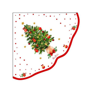 Tovaglioli Smerlati Christmas Wishes Sfiziosità Party Crispiano vendita tovaglioli natale sfiziositaparty.it