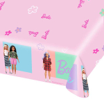 Immagine della Tovaglia Barbie Sweet Life - perfetta per feste a tema Barbie, dimensioni 120x180cm.