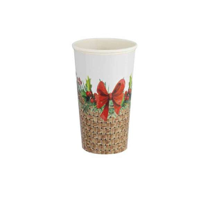 Immagine dei Bicchieri Christmas Rattan - Confezione da 8 pezzi per una tavola natalizia elegante.