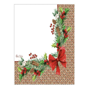 Immagine dei Tovaglioli Christmas Rattan - Confezione da 16 pezzi per una tavola natalizia accogliente.
