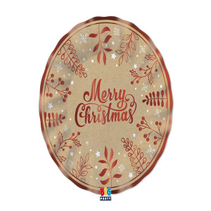 Piatti Merry Christmas Kraft 30cm Sfiziosità Party Crispiano vendita piatti di natale sfiziositaparty.it