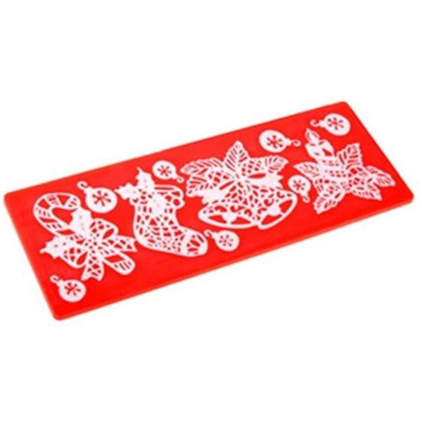 Stampo Rosso Natale Sweet Lace - Ideale per decorazioni natalizie su biscotti e dolci.