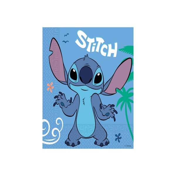 Immagine di 20 tovaglioli in carta con il personaggio Disney Stitch.